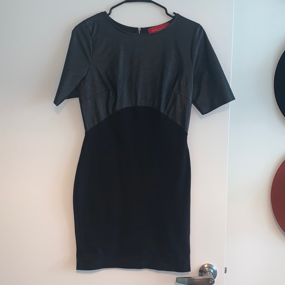 Akira Chicago-Red Label 1/2 Leather Dress